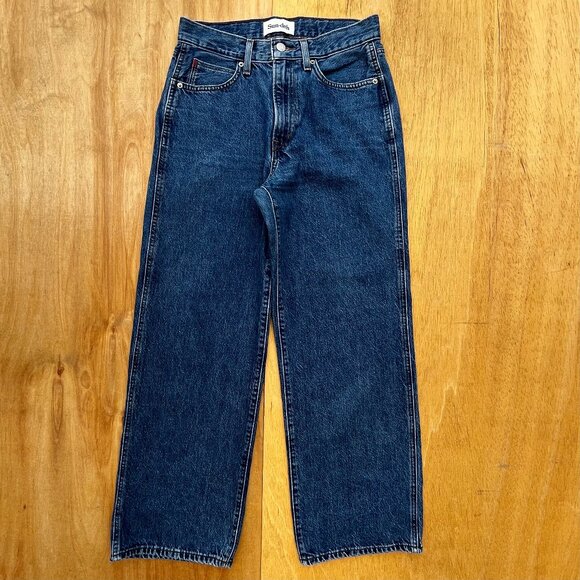 ARITZIA SUN-DEH WIDE LEG JEANS WOMEN’S sz 6 High Rise Dark Wash Denim - Picture 1 of 13